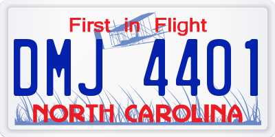 NC license plate DMJ4401