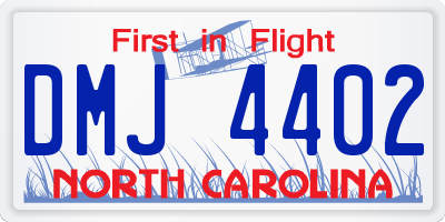 NC license plate DMJ4402