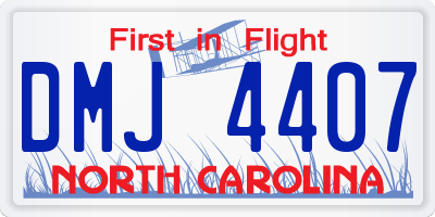 NC license plate DMJ4407