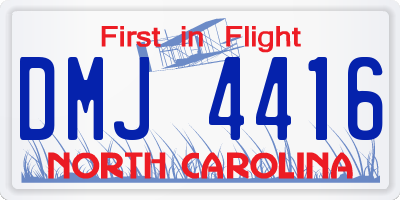 NC license plate DMJ4416