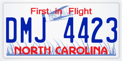 NC license plate DMJ4423