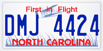 NC license plate DMJ4424