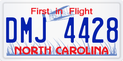 NC license plate DMJ4428