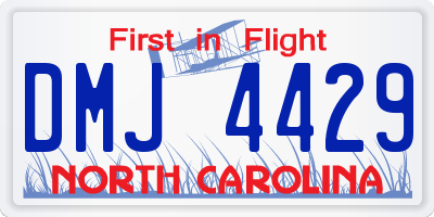 NC license plate DMJ4429
