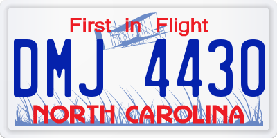 NC license plate DMJ4430