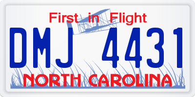 NC license plate DMJ4431