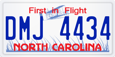 NC license plate DMJ4434