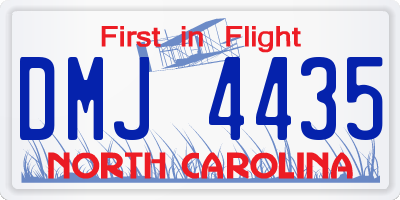 NC license plate DMJ4435