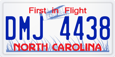 NC license plate DMJ4438
