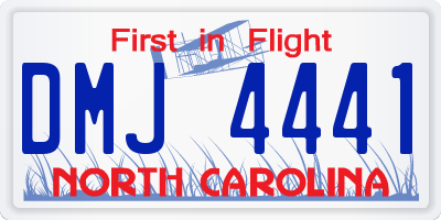 NC license plate DMJ4441