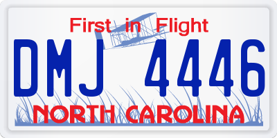 NC license plate DMJ4446