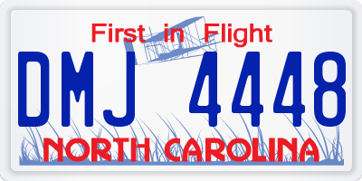 NC license plate DMJ4448