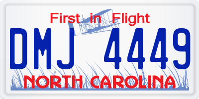 NC license plate DMJ4449