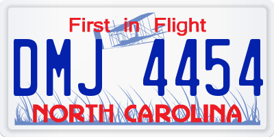 NC license plate DMJ4454