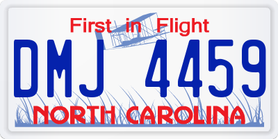 NC license plate DMJ4459