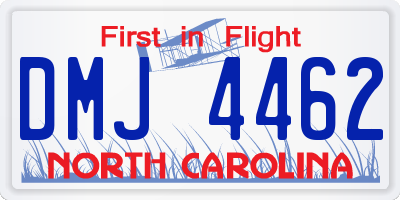 NC license plate DMJ4462