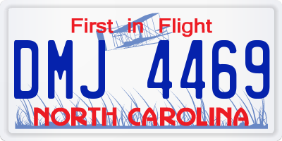 NC license plate DMJ4469