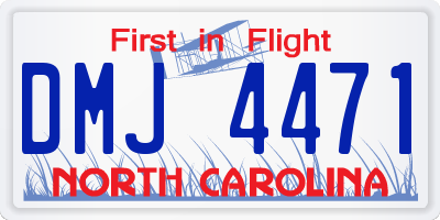 NC license plate DMJ4471