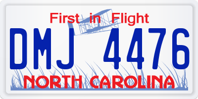 NC license plate DMJ4476