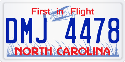 NC license plate DMJ4478