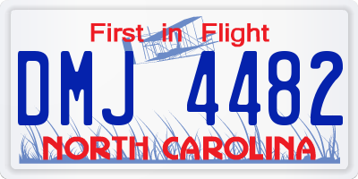 NC license plate DMJ4482