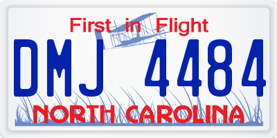 NC license plate DMJ4484