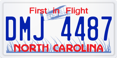 NC license plate DMJ4487