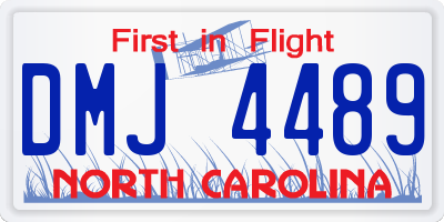 NC license plate DMJ4489