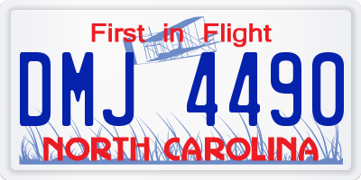 NC license plate DMJ4490