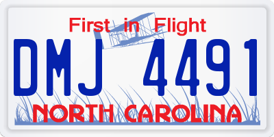NC license plate DMJ4491