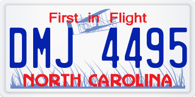 NC license plate DMJ4495