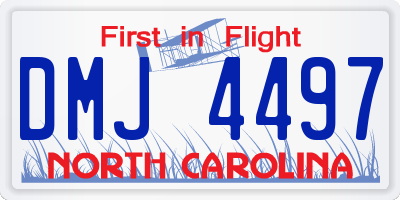 NC license plate DMJ4497