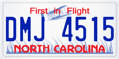 NC license plate DMJ4515