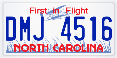 NC license plate DMJ4516