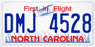 NC license plate DMJ4528
