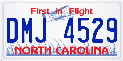 NC license plate DMJ4529