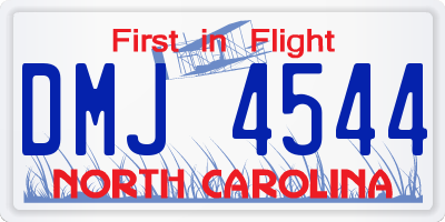 NC license plate DMJ4544