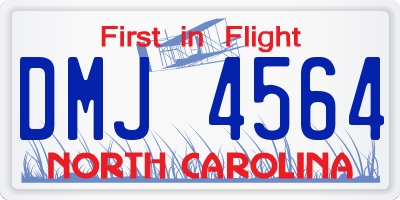 NC license plate DMJ4564
