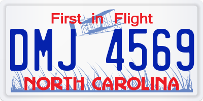 NC license plate DMJ4569
