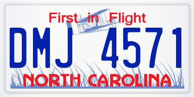 NC license plate DMJ4571