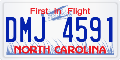 NC license plate DMJ4591