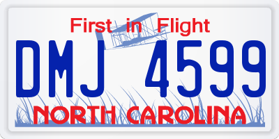 NC license plate DMJ4599