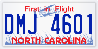 NC license plate DMJ4601