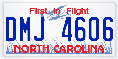 NC license plate DMJ4606