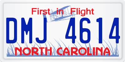 NC license plate DMJ4614