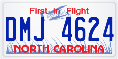 NC license plate DMJ4624
