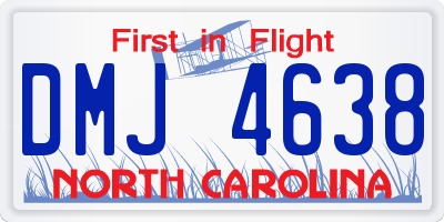NC license plate DMJ4638