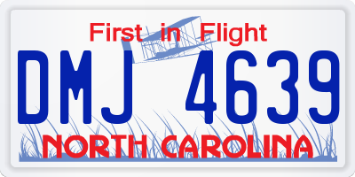NC license plate DMJ4639