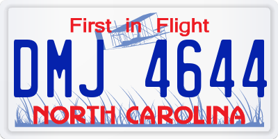 NC license plate DMJ4644