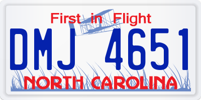 NC license plate DMJ4651